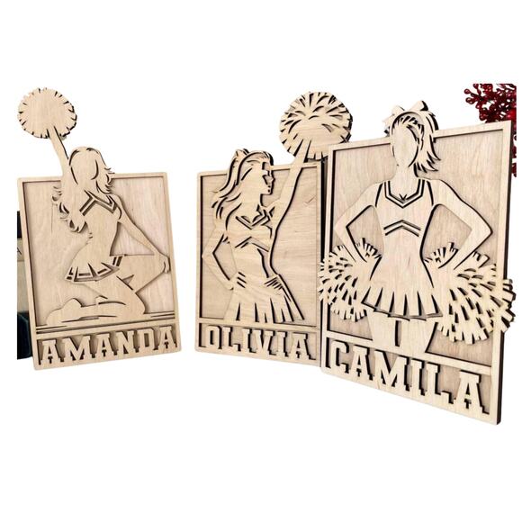 Personalized Cheerleader Sign Laser Engraved Gift Custom Plaque Sports Trophy - Picture 1 of 3